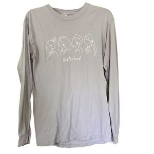 Girl Defined Sisterhood Graphic Print Long Sleeve Tee Purple Size Small